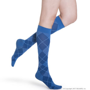 Sigvaris Medical 830 Microfiber Argyle Blue